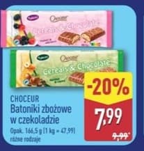 batoniki zbożowe w czekoladzie
