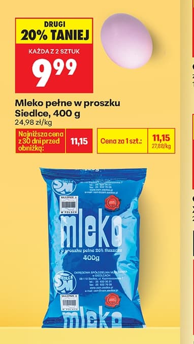 mleko pełne w proszku