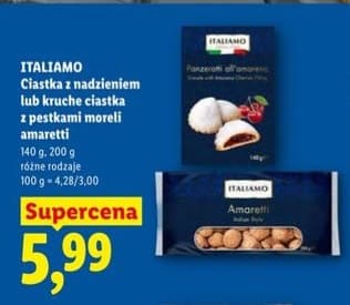 ciastka z nadzieniem lub kruche ciastka z pestkami moreli amaretti