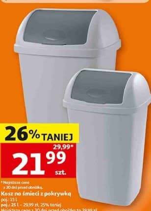 Actuel kosz na śmieci z pokrywką poj.: 15l