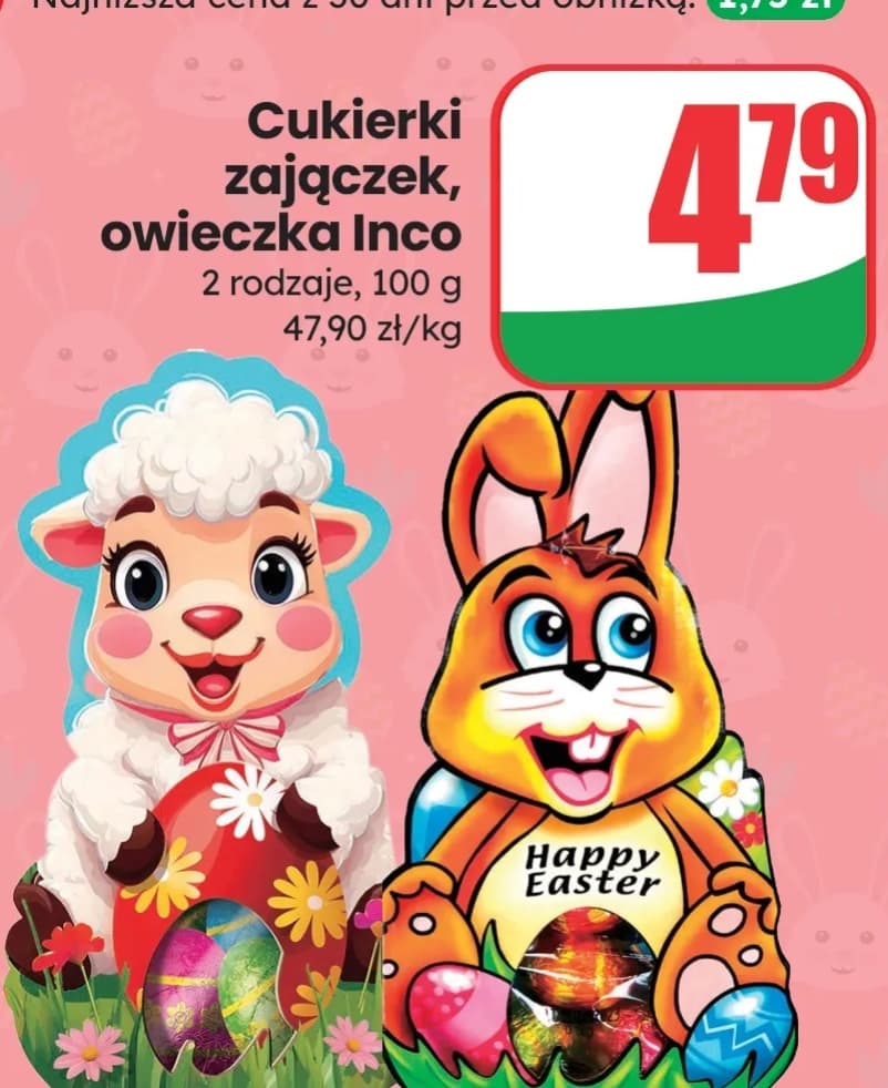 cukierki zajączek, owieczka