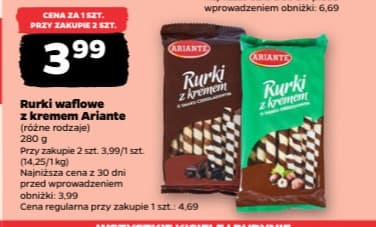 rurki waflowe z kremem