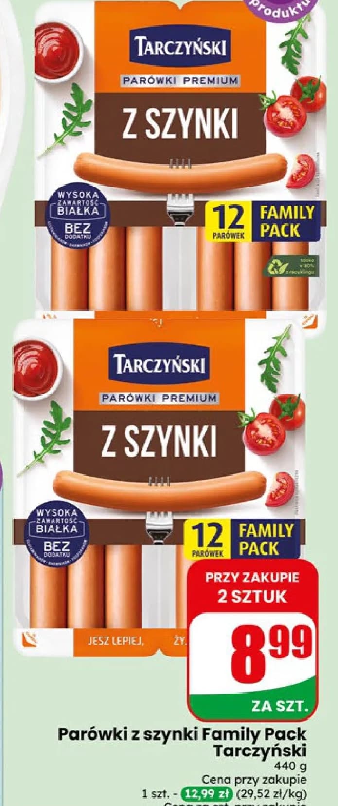 parówki z szynki