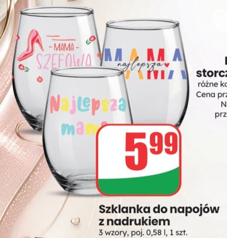 szklanka do napojów z nadrukiem