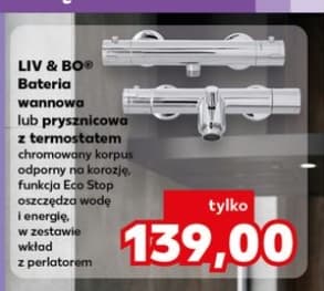 bateria wannowa lub prysznicowa z termostatem chromowana