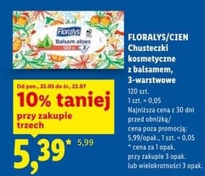 chusteczki kosmetyczne z balsamem różne marki