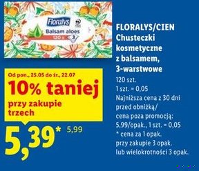 chusteczki kosmetyczne z balsamem różne marki
