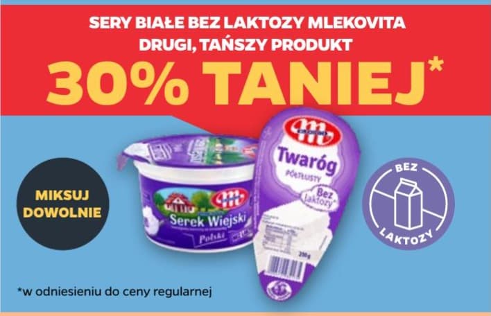 wszystkie sery białe bez laktozy