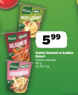 danie instant w kubku