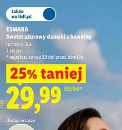 sweter ażurowy damski z bawełny