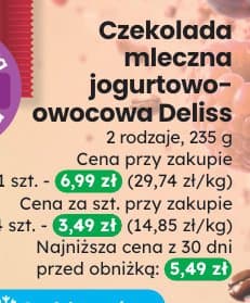czekolada mleczna jogurtowo-owocowa