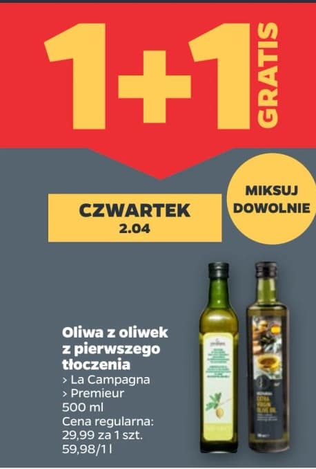 oliwa z oliwek z pierwszego tłoczenia