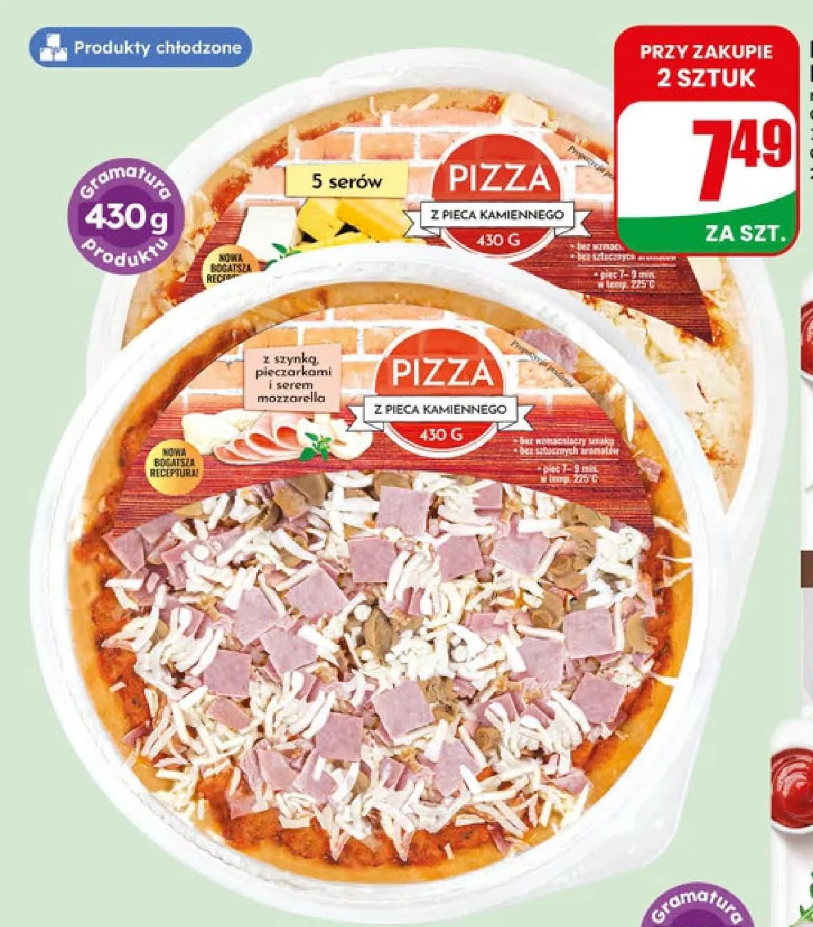 pizza chłodzona różne rodzaje