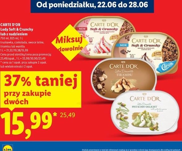 lody Soft & Crunchy lub z nadzieniem