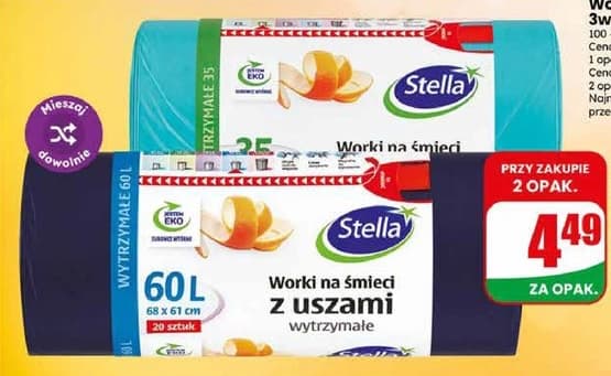 worki na śmieci z uszami