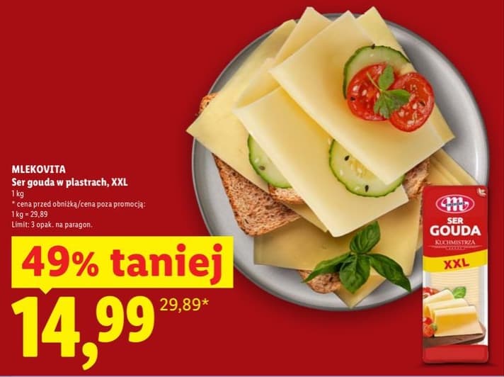 ser gouda w plastrach xxl