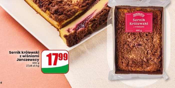sernik królewski z wiśniami