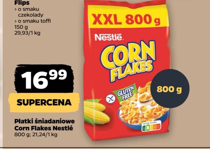 płatki śniadaniowe corn flakes