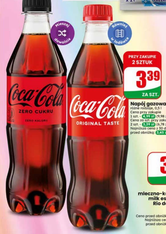 napój gazowany cola różne rodzaje