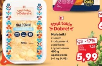 naleśniki z serem i rodzynkami, z jabłkami i cynamonem