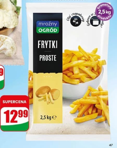 frytki proste mrożone