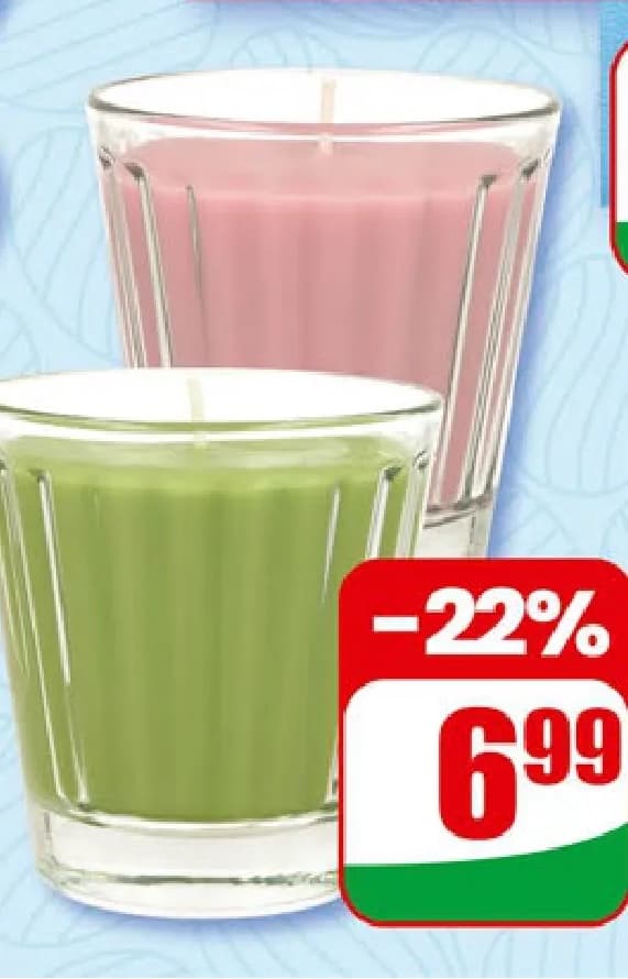 świeca zapachowa w szkle ryflowanym