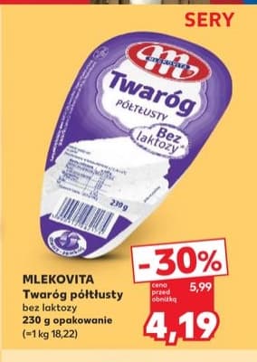 twaróg półtłusty bez laktozy