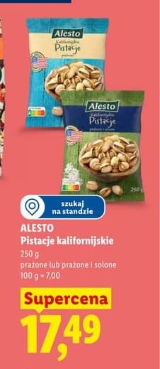 pistacje kalifornijskie prażone