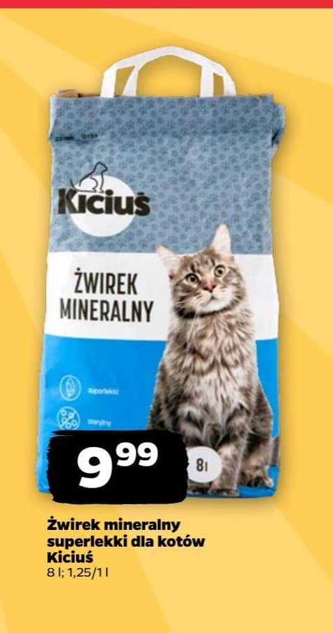 żwirek mineralny superlekki dla kotów