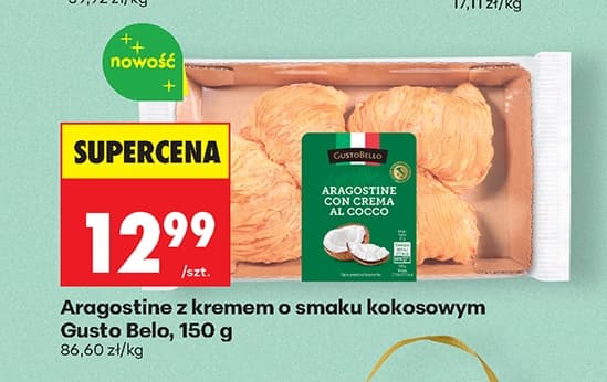 aragostine z kremem o smaku kokosowym