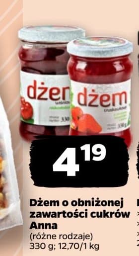dżem o obniżonej zawartości cukrów