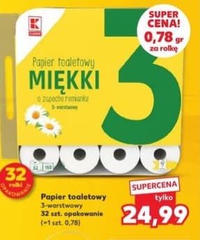 papier toaletowy miękki o zapachu rumianku 3-warstwowy