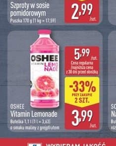 vitamin lemonade o smaku maliny z grejpfrutem