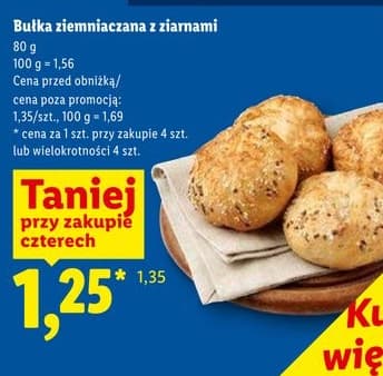 bułka ziemniaczana z ziarnami