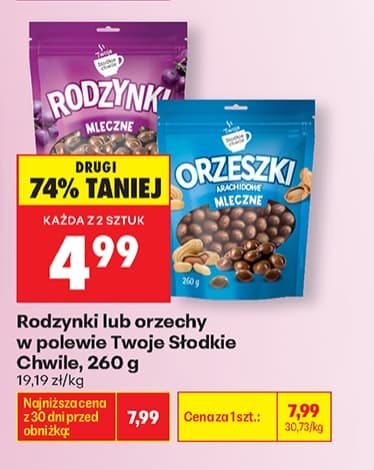rodzynki lub orzechy w polewie