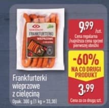 frankfurterki wieprzowe z cielęciną