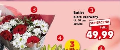 bukiet biało-czerwony