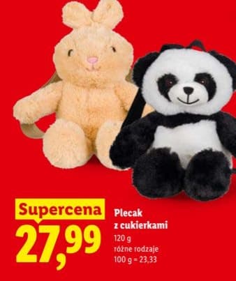 plecak z cukierkami
