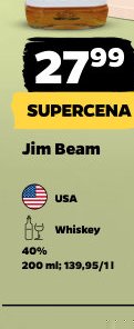 Jim Beam whiskey 200ml