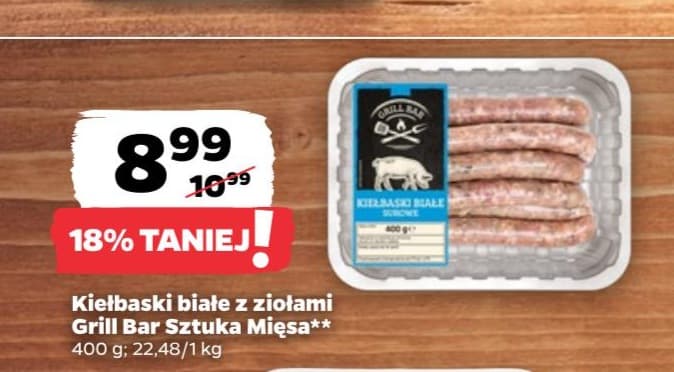 kiełbaski białe z ziołami