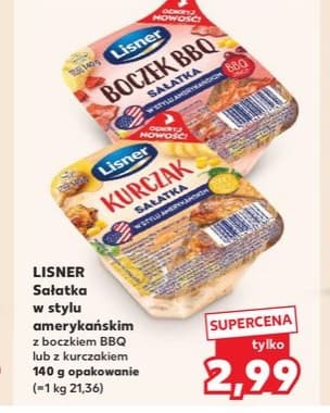 sałatka w stylu amerykańskim z kurczakiem BBQ lub boczkiem BBQ