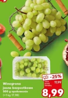 winogrona jasne bezpestkowe