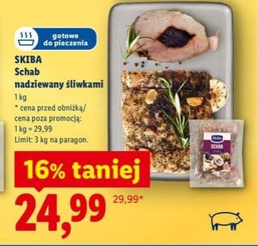 schab nadziewany śliwkami
