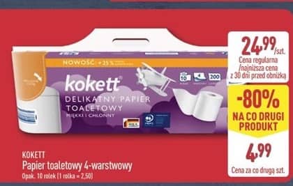 Kokett papier toaletowy 4-warstwowy 10rolek