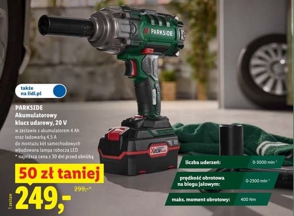 akumulatorowy klucz udarowy