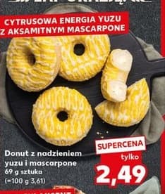 donut z nadzieniem yuzu i mascarpone
