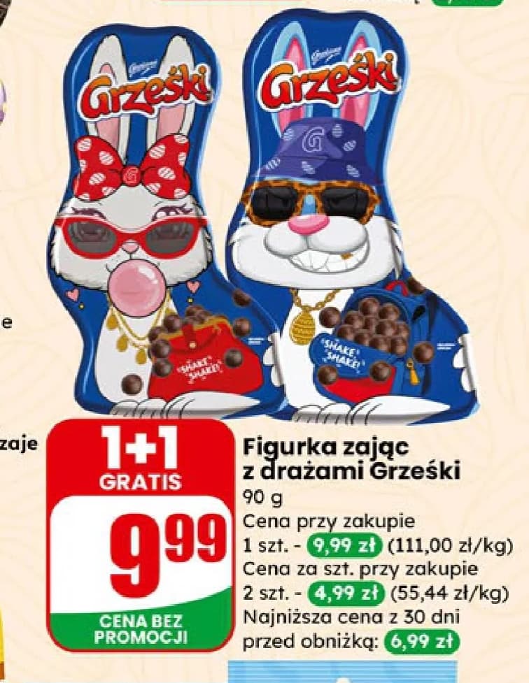 figurka zając z drażami