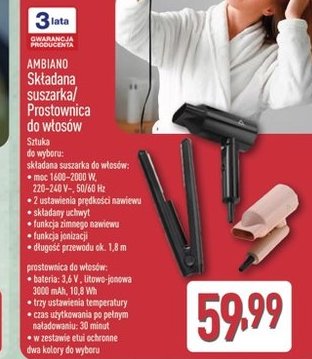 składana suszarka lub prostownica do włosów