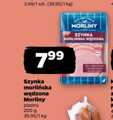 szynka wieprzowa morlińska wędzona plastry