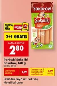 Sokołów parówki Sokoliki 140g